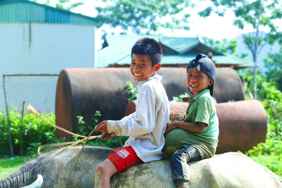 Sonrisas de niños en zonas montañosas (Fuente:VNA)